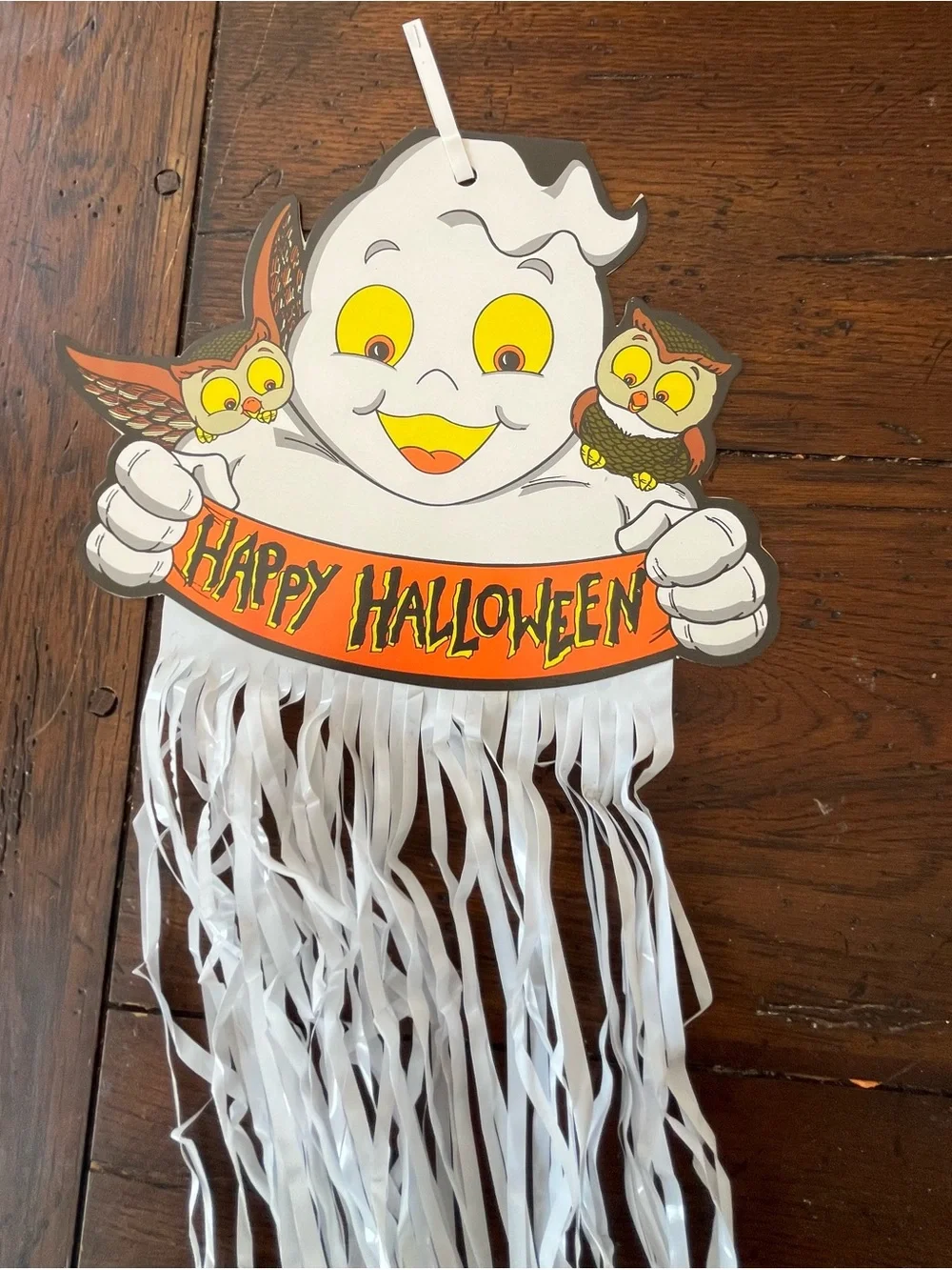 Vintage Eureka Halloween Decorations Flocked Pumpkin & Cat Lot 5 Decorations